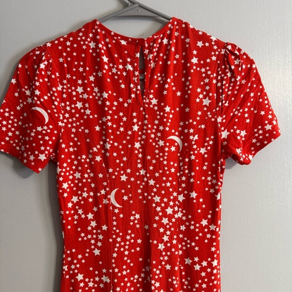 ASOS Red and White Stars and Moon Dress in Size 2 - Picture 6 of 9